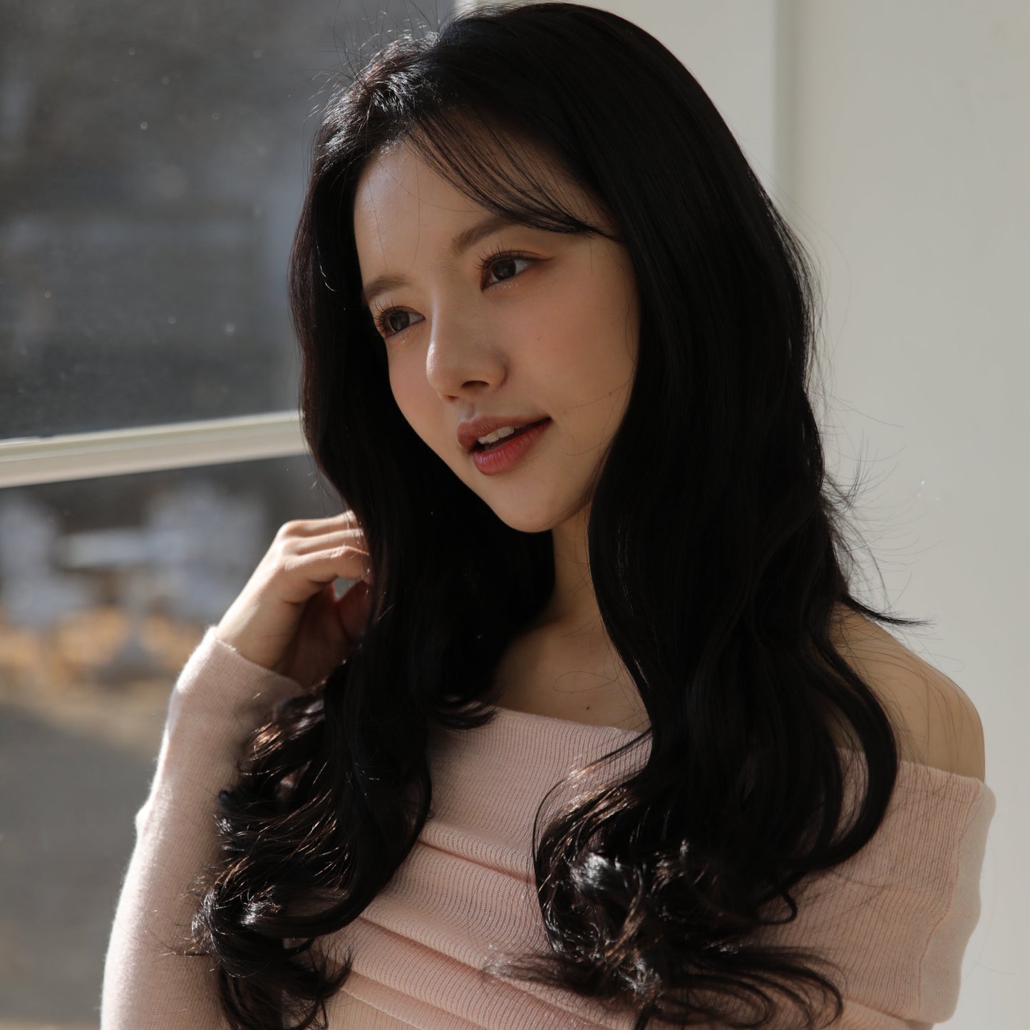 4 Pieces Clip In Hair Extensions Setting Perm Wave